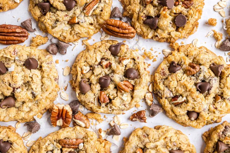 Easy and Delicious Cowboy Cookies Recipe with Oats, Chocolate Chips, Coconut, and Pecans